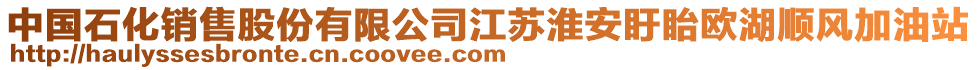 中國石化銷售股份有限公司江蘇淮安盱眙歐湖順風加油站