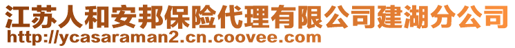 江蘇人和安邦保險代理有限公司建湖分公司