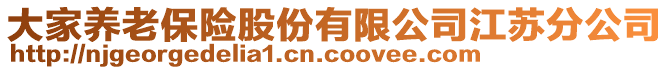 大家養(yǎng)老保險(xiǎn)股份有限公司江蘇分公司