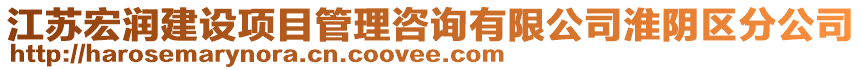 江蘇宏潤(rùn)建設(shè)項(xiàng)目管理咨詢有限公司淮陰區(qū)分公司