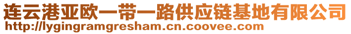 連云港亞歐一帶一路供應(yīng)鏈基地有限公司