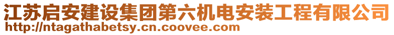 江蘇啟安建設(shè)集團(tuán)第六機(jī)電安裝工程有限公司