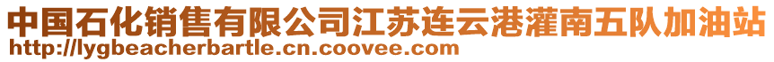 中國(guó)石化銷(xiāo)售有限公司江蘇連云港灌南五隊(duì)加油站