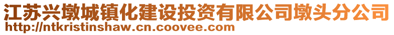 江蘇興墩城鎮(zhèn)化建設投資有限公司墩頭分公司