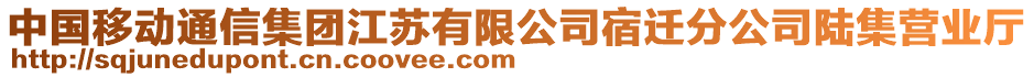 中國(guó)移動(dòng)通信集團(tuán)江蘇有限公司宿遷分公司陸集營(yíng)業(yè)廳
