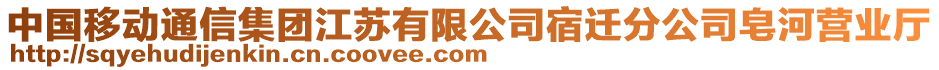 中國(guó)移動(dòng)通信集團(tuán)江蘇有限公司宿遷分公司皂河營(yíng)業(yè)廳