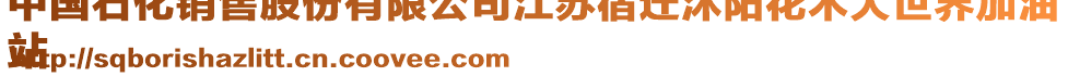 中國石化銷售股份有限公司江蘇宿遷沭陽花木大世界加油
站