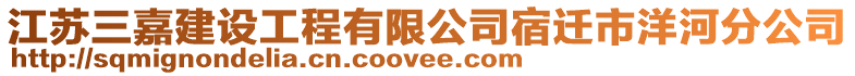 江蘇三嘉建設工程有限公司宿遷市洋河分公司