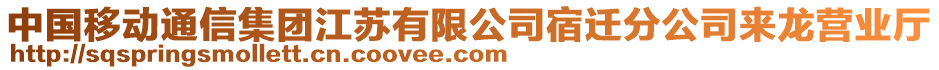 中國移動(dòng)通信集團(tuán)江蘇有限公司宿遷分公司來龍營業(yè)廳