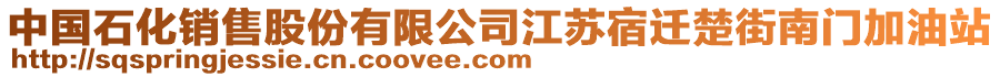中國石化銷售股份有限公司江蘇宿遷楚街南門加油站