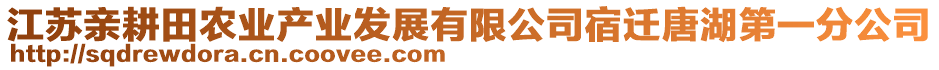 江蘇親耕田農(nóng)業(yè)產(chǎn)業(yè)發(fā)展有限公司宿遷唐湖第一分公司