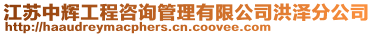 江蘇中輝工程咨詢管理有限公司洪澤分公司