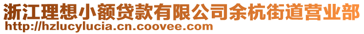 浙江理想小額貸款有限公司余杭街道營業(yè)部