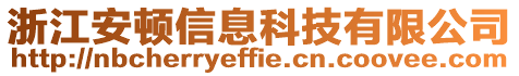 浙江安頓信息科技有限公司