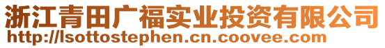 浙江青田廣福實(shí)業(yè)投資有限公司