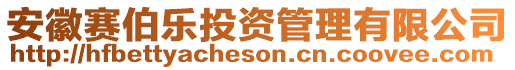 安徽賽伯樂投資管理有限公司