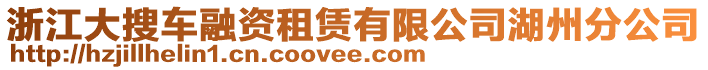 浙江大搜車融資租賃有限公司湖州分公司