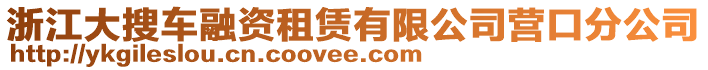 浙江大搜車融資租賃有限公司營口分公司