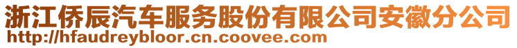 浙江僑辰汽車服務(wù)股份有限公司安徽分公司