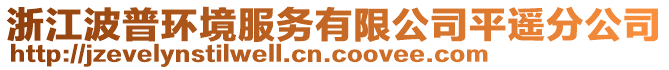 浙江波普環(huán)境服務(wù)有限公司平遙分公司