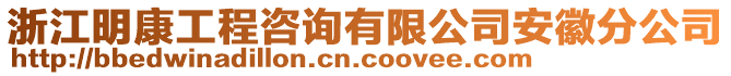 浙江明康工程咨詢有限公司安徽分公司