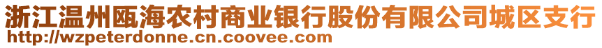 浙江溫州甌海農(nóng)村商業(yè)銀行股份有限公司城區(qū)支行