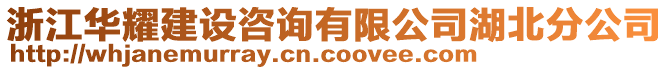 浙江華耀建設咨詢有限公司湖北分公司