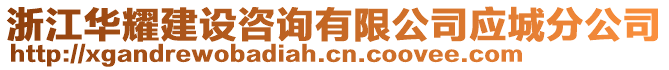 浙江華耀建設咨詢有限公司應城分公司