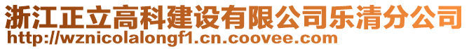 浙江正立高科建設(shè)有限公司樂清分公司