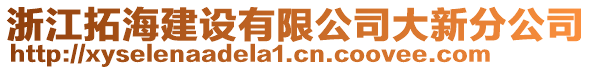 浙江拓海建設(shè)有限公司大新分公司