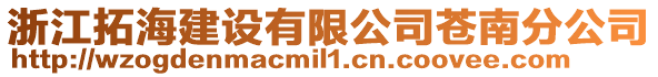 浙江拓海建設有限公司蒼南分公司