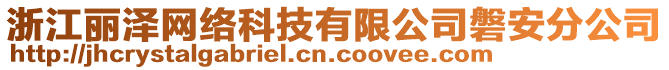 浙江麗澤網(wǎng)絡(luò)科技有限公司磐安分公司