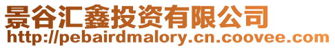 景谷匯鑫投資有限公司