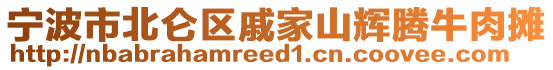 寧波市北侖區(qū)戚家山輝騰牛肉攤