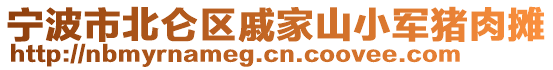 寧波市北侖區戚家山小軍豬肉攤