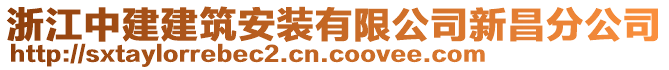 浙江中建建筑安裝有限公司新昌分公司