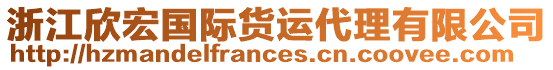 浙江欣宏國際貨運代理有限公司