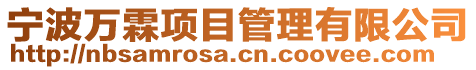 寧波萬霖項目管理有限公司