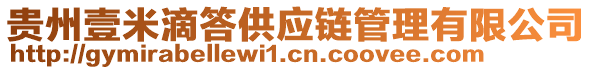 貴州壹米滴答供應(yīng)鏈管理有限公司