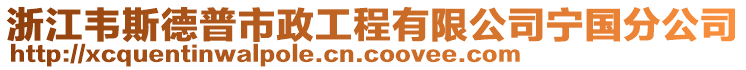 浙江韋斯德普市政工程有限公司寧國分公司