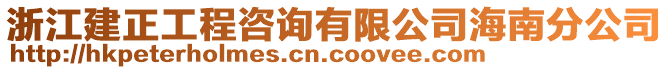 浙江建正工程咨詢有限公司海南分公司