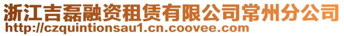 浙江吉磊融資租賃有限公司常州分公司