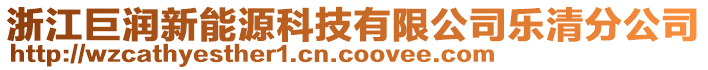 浙江巨潤新能源科技有限公司樂清分公司