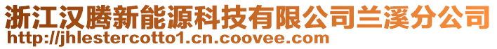 浙江漢騰新能源科技有限公司蘭溪分公司