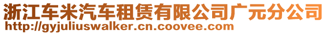 浙江車米汽車租賃有限公司廣元分公司