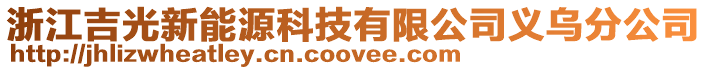 浙江吉光新能源科技有限公司義烏分公司