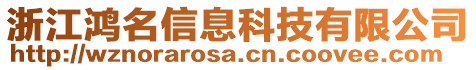 浙江鴻名信息科技有限公司