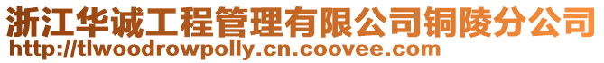 浙江華誠工程管理有限公司銅陵分公司