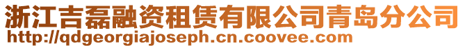 浙江吉磊融資租賃有限公司青島分公司