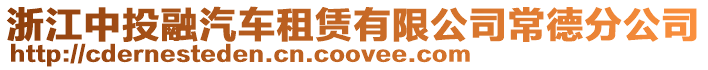 浙江中投融汽車租賃有限公司常德分公司
